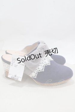 画像4: axes femme / BIGリボンスエードミュール M 紺 Y-25-03-21-057-AX-SH-SZ-ZY