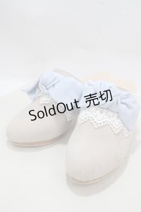 axes femme / BIGリボンスエードミュール M サックス Y-25-03-21-058-AX-SH-SZ-ZY