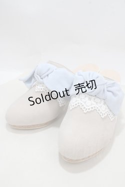 画像1: axes femme / BIGリボンスエードミュール M サックス Y-25-03-21-058-AX-SH-SZ-ZY