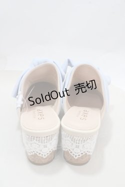 画像3: axes femme / BIGリボンスエードミュール M サックス Y-25-03-21-058-AX-SH-SZ-ZY