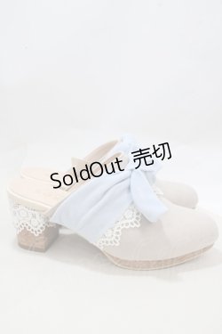 画像4: axes femme / BIGリボンスエードミュール M サックス Y-25-03-21-058-AX-SH-SZ-ZY