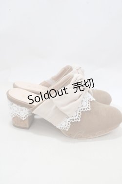 画像4: axes femme / BIGリボンスエードミュール M チャ Y-25-03-21-059-AX-SH-SZ-ZY