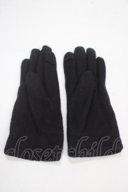 画像2: Maison de FLEUR / パールレースグローブ F 黒 Y-25-03-21-010-LO-ZA-SZ-ZY