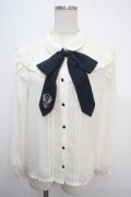 axes femme / ローズ刺繍リボン付ブラウス F 生成り Y-25-03-21-069-AX-BL-SZ-ZI