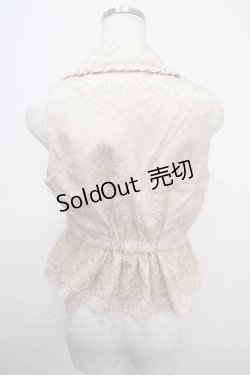 画像2: axes femme POETIQUE / フリルジャガードベスト M 生成り Y-25-03-21-075-AX-TO-SZ-ZY