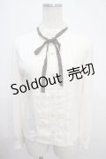 axes femme / リボン付きブラウス風プルオーバー M 生成り Y-25-03-21-077-AX-TO-SZ-ZY