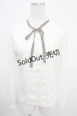 画像1: axes femme / リボン付きブラウス風プルオーバー M 生成り Y-25-03-21-077-AX-TO-SZ-ZY