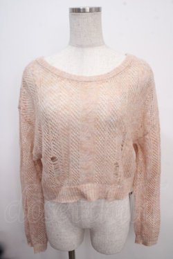 画像1: axes femme POETIQUE / 2WAYモヘアニットプルオーバー M オレンジ Y-25-03-21-084-AX-TO-SZ-ZY
