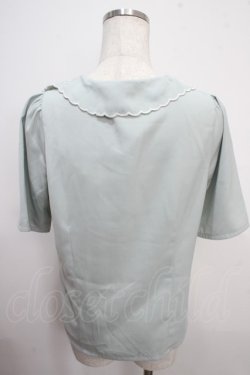画像2: an another angelus / ローズ刺繍ハシゴカットワーク衿ブラウス F ミント Y-25-03-21-086-CA-BL-SZ-ZY