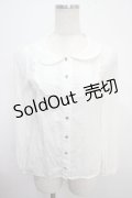 Blue rouge / ドット柄ブラウス  白 Y-25-03-21-087-CA-BL-SZ-ZY