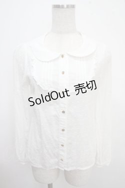 画像1: Blue rouge / ドット柄ブラウス  白 Y-25-03-21-087-CA-BL-SZ-ZY
