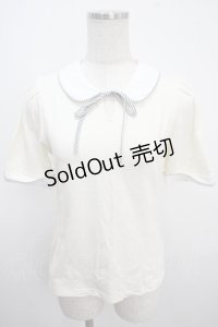 Fi.n.t / ストライプリボン衿付きカットトップス F アイボリー Y-25-03-21-089-CA-TO-SZ-ZY