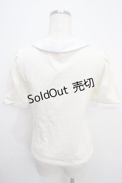 画像2: Fi.n.t / ストライプリボン衿付きカットトップス F アイボリー Y-25-03-21-089-CA-TO-SZ-ZY