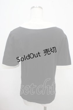 画像2: Fi.n.t / ストライプリボン衿付きカットトップス F ブラック Y-25-03-21-091-CA-TO-SZ-ZY
