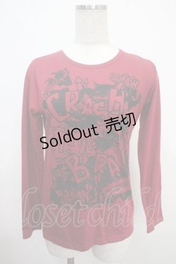 画像1: ALGONQUINS / プリントTシャツ F 赤 Y-25-03-21-100-AL-TO-SZ-ZY