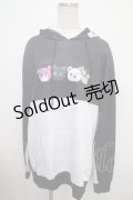 NieR Clothing / プリントフードプルパーカー  黒×白 Y-25-03-21-101-PU-TO-SZ-ZY