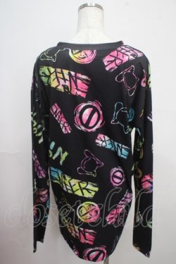画像2: NieR Clothing / 総柄Tシャツ  黒 Y-25-03-21-102-PU-TO-SZ-ZY