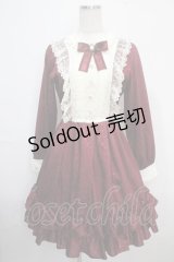 Pina sweetcollection / ローズジャガードワンピース  ワイン Y-25-03-21-117-LO-OP-SZ-ZY