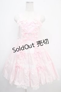 Angelic Pretty / 肩リボンジャンパースカート  ピンク Y-25-03-21-125-AP-OP-SZ-ZY