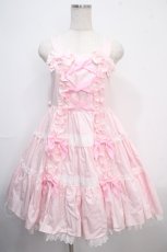 画像1: Angelic Pretty / 肩リボンジャンパースカート  ピンク Y-25-03-21-125-AP-OP-SZ-ZY (1)