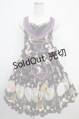 metamorphose / 花鹿の万華鏡タックジャンパースカート  黒壇 Y-25-03-21-128-ME-OP-SZ-ZY