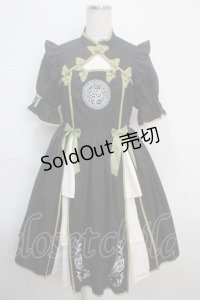 axes femme kawaii / 牡丹刺繍チャイナワンピース M 黒 Y-25-03-21-130-AX-OP-SZ-OS