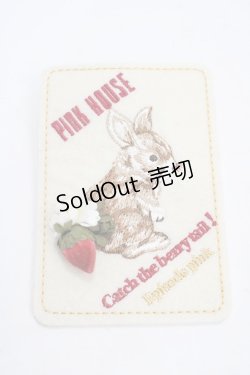 画像1: PINK HOUSE / うさぎの刺繍ワッペン  アイボリー Y-25-03-21-019-LO-ZA-SZ-ZY