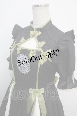 画像3: axes femme kawaii / 牡丹刺繍チャイナワンピース M 黒 Y-25-03-21-130-AX-OP-SZ-OS