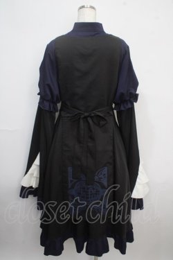画像2: IRO+IRO / たっぷりフリルのキョンシーワンピース L-LL ネイビー Y-25-03-21-134-LO-OP-SZ-ZY