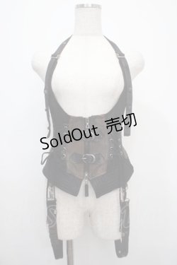 画像1: Qutie Frash / 迷彩ホルタービスチェコルセット  ブラウン×カーキ Y-25-03-21-137-QU-TO-SZ-ZY