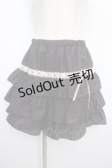 Blue rouge / 三段フリルスカート  黒 Y-25-03-21-138-CA-SK-SZ-ZY