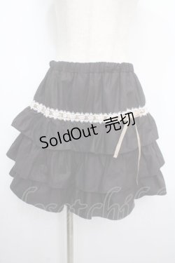 画像1: Blue rouge / 三段フリルスカート  黒 Y-25-03-21-138-CA-SK-SZ-ZY