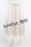 axes femme kawaii / ミディフリルペチスカート M 生成り Y-25-03-21-146-AX-SK-SZ-ZY