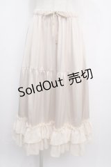 axes femme kawaii / ミディフリルペチスカート M 生成り Y-25-03-21-146-AX-SK-SZ-ZY