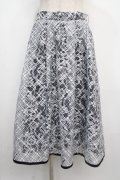 axes femme POETIQUE / チェックプリントレーススカート M 紺 Y-25-03-21-153-AX-SK-SZ-ZY