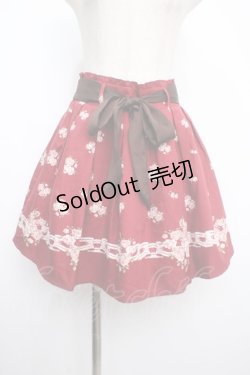 画像1: Ank Rouge / 薔薇ptスカート M ワイン Y-25-03-21-156-CA-SK-SZ-ZY