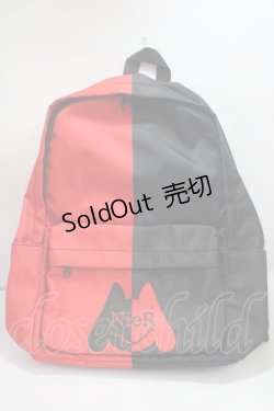 画像1: NieR Clothing / バイカラーリュック  赤×黒 Y-25-03-21-037-PU-BG-SZ-ZY