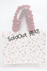 Maison de FLEUR / チェリープリントスクエアトートバッグ F レッド Y-25-03-21-039-LO-BG-SZ-ZT-K018
