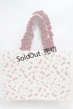 画像2: Maison de FLEUR / チェリープリントスクエアトートバッグ F レッド Y-25-03-21-039-LO-BG-SZ-ZT-K018