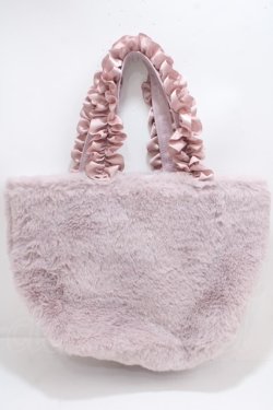 画像2: Maison de FLEUR / メモリアルファーパールフリルハンドルトートバッグ F ラベンダー Y-25-03-21-040-LO-BG-SZ-ZY