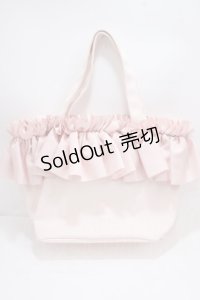 Maison de FLEUR / フリルキャンバスSトートバッグ F ピンク Y-25-03-21-042-LO-BG-SZ-ZY