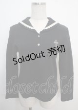 Emily Temple cute / セーラーカラーカットソー  黒 Y-25-03-22-049-ET-TO-SZ-ZY