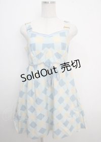 MILK / Fifi DRESS  サックス×アイボリー Y-25-03-22-060-ML-OP-SZ-ZY