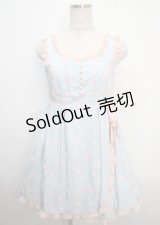 MILK / パウダーDRESS  サックス Y-25-03-22-061-ML-OP-SZ-ZY