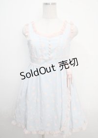 MILK / パウダーDRESS  サックス Y-25-03-22-061-ML-OP-SZ-ZY