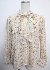 axes femme kawaii / プチローズ柄ブラウス M 生成り Y-25-03-22-007-AX-TO-SZ-OS