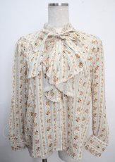 画像1: axes femme Kawaii / プチローズ柄ブラウス M 生成り Y-25-03-22-007-AX-TO-SZ-ZH (1)