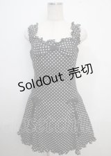 MILK / リボンドットフリルワンピース  ブラック Y-25-03-22-064-ML-OP-SZ-ZY