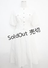 axes femme / ベルト付デニムワンピース F 白 Y-25-03-22-068-AX-OP-SZ-ZS