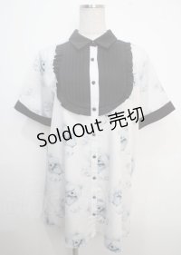 DearMyLove / クマ柄シャツワンピース  白 Y-25-03-22-073-EL-TO-SZ-ZY
